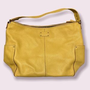 Yellow leather Kate Spade shoulder bag